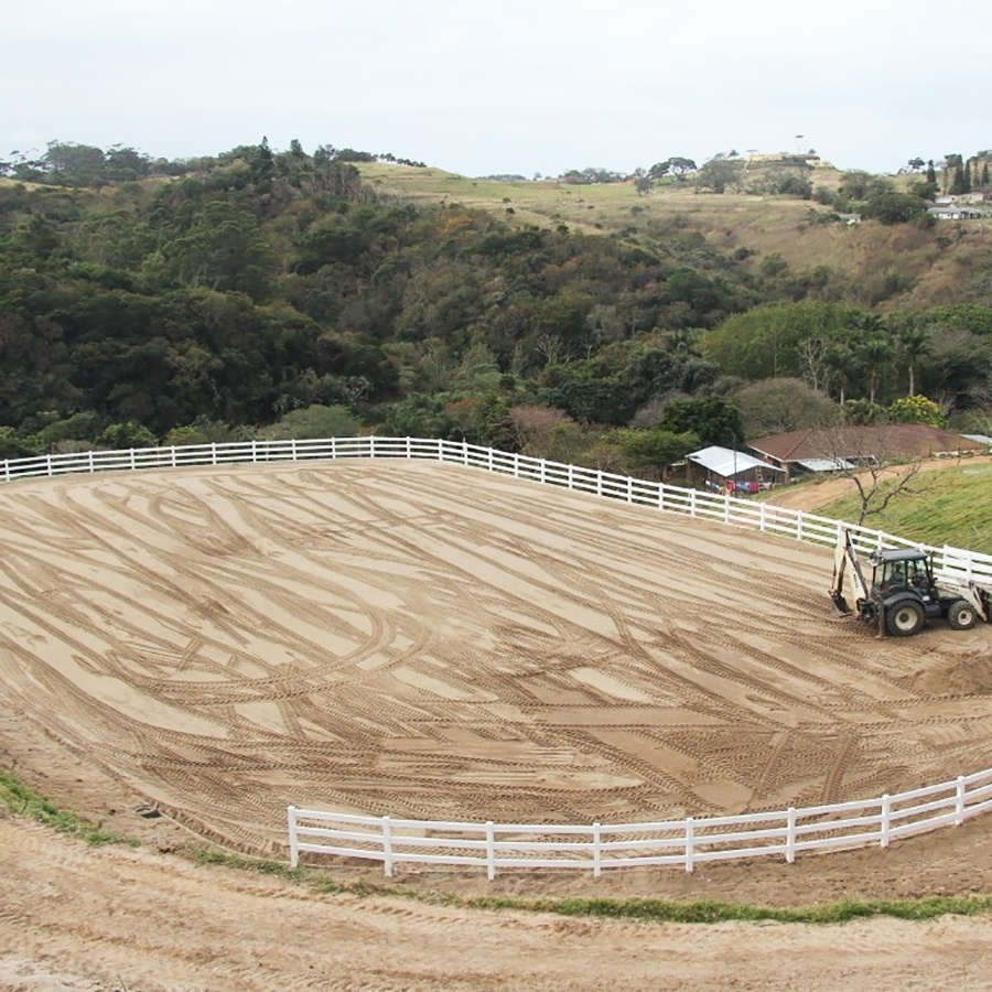 FENTECH  PVC Vinyl Plastic 3 Ranch Rail Used Horse Paddock Fence Panels For Farm,horse Paddock fence