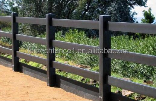 Plastic PVC Horse fence Black Vinyl fencing