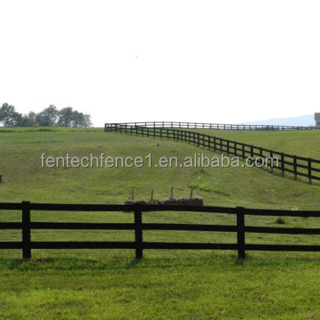 Plastic PVC Horse fence Black Vinyl fencing