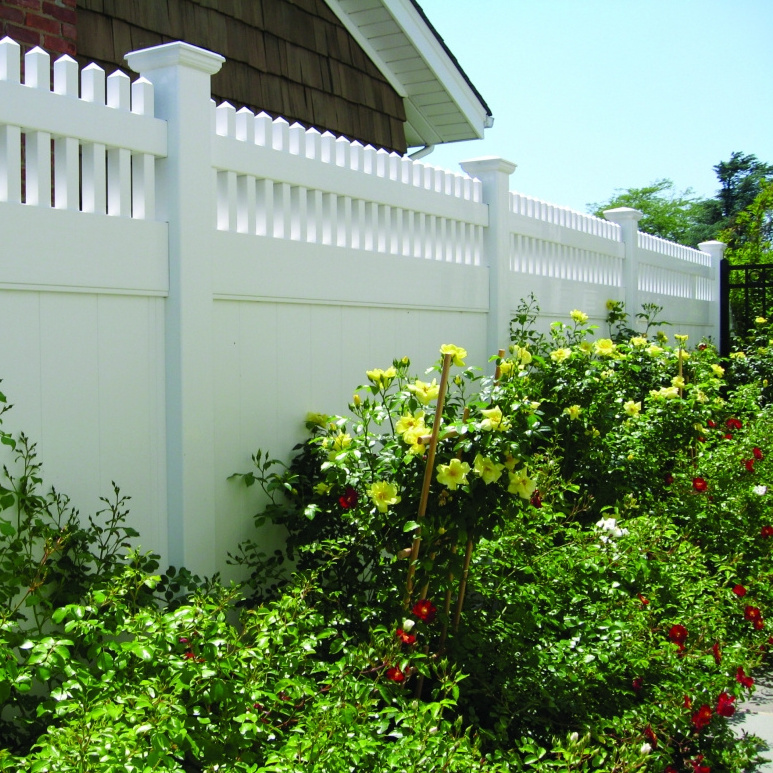 Vinyl Fence 8 Ft X 6 Ft Cheap Post Black Garden Buildings Fencing Trellis & Gates White Plastic Vinyl PVC Picket Yard Fence