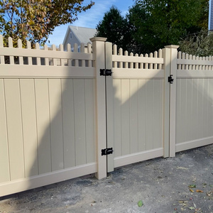 Vinyl Fence 8 Ft X 6 Ft Cheap Post Black Garden Buildings Fencing Trellis & Gates White Plastic Vinyl PVC Picket Yard Fence