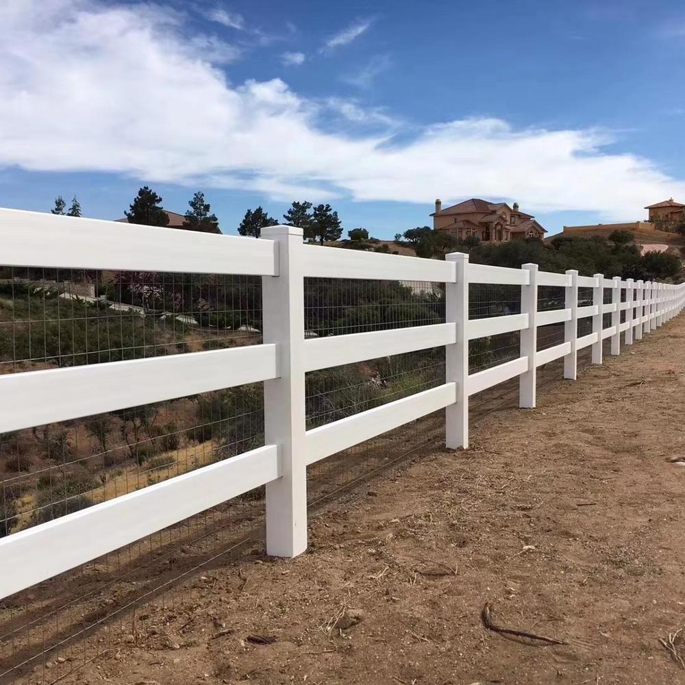 UV Resistant 3 Rail plastic vinyl PVC fence horse,Cheap White Plastic Vinyl PVC Horse Fence