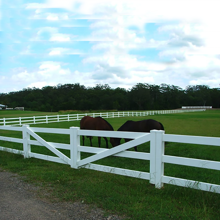 Plastic PVC Horse fence Black Vinyl fencing