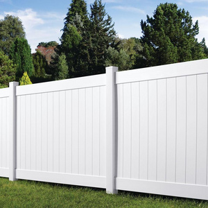 wholesale vinyl fence white with fence gates 1.8*2.4m 6x8ft W pvc vinyl fence for home