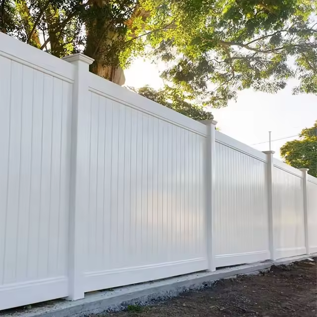 6'x8' PVC Vinyl Privacy Panels Fence for Outdoors