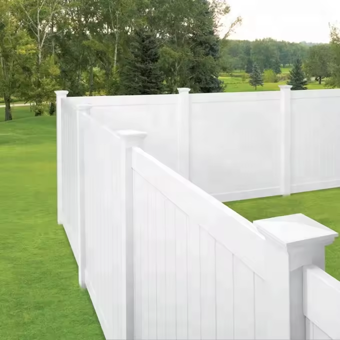 6'x8' PVC Vinyl Privacy Panels Fence for Outdoors