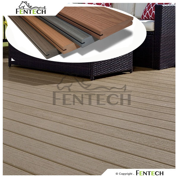 Fentech Outdoor 100% Pvc Plastic Flooring Looks Like Wood