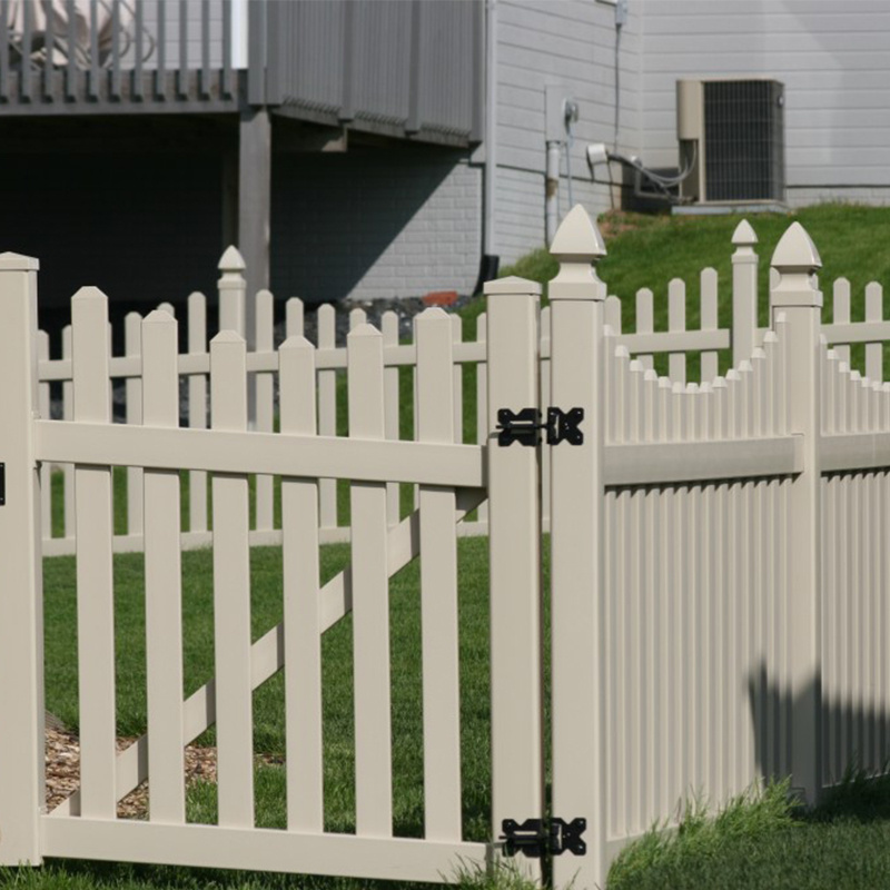 Cheap Pool Plastic Composite Waterproof Vinyl PVC Picket Fence and Garden Fening Gate and Fence Panels 6x8