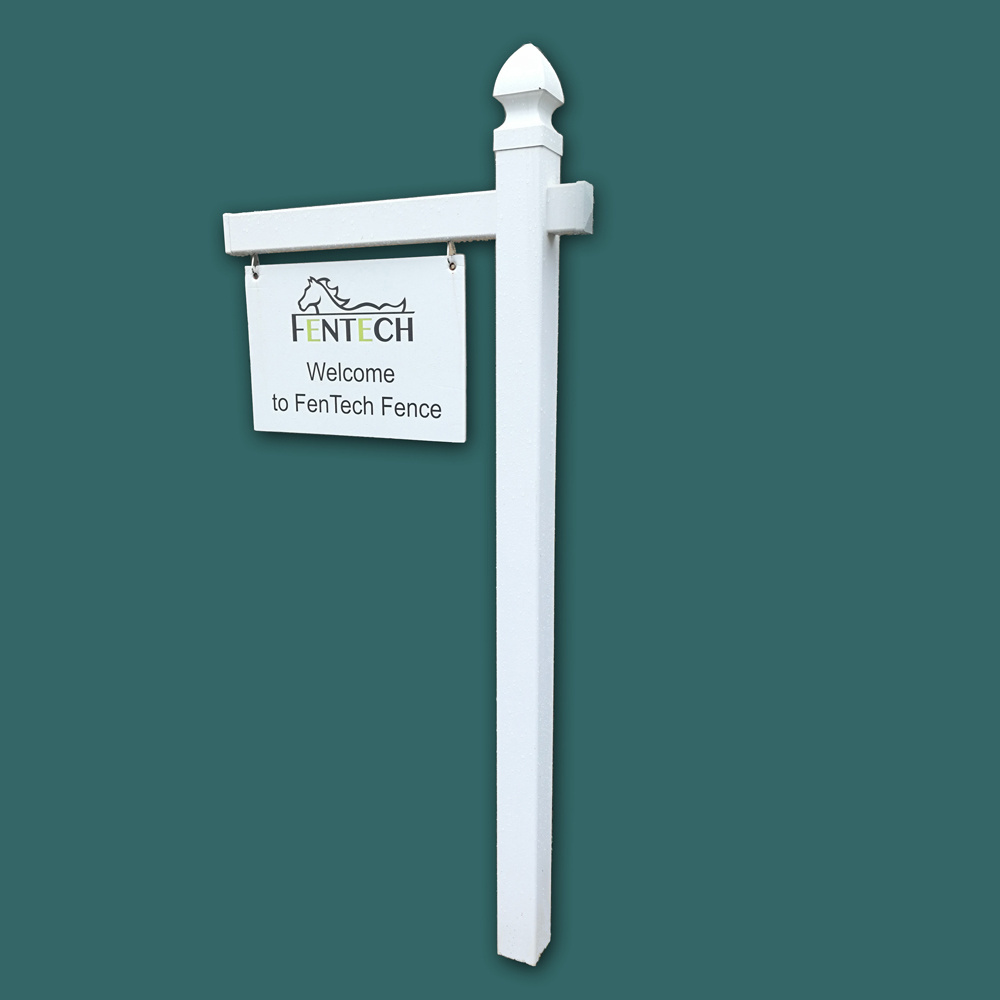 Fentech sign brackets for 4x4 wooden post