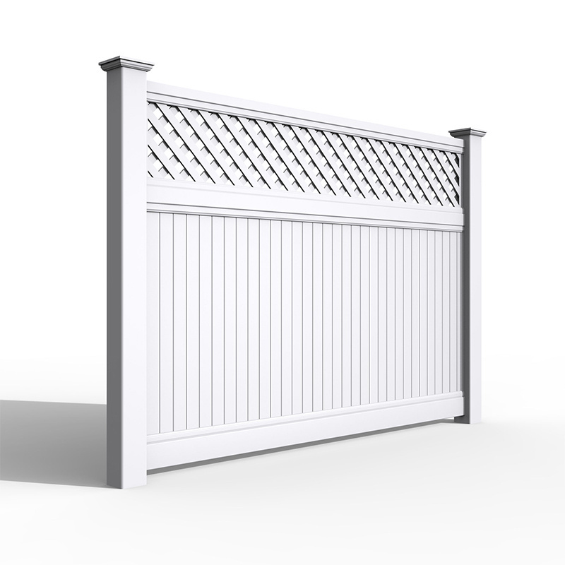 Cheap/lower Lattice Top Privacy White Vinyl PVC Fence Panels,fencing trellis & gates