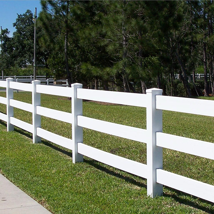 UV Resistant Cheap Plastic White Vinyl PVC Plastic 3 Rail Horse Fence,fence horse pvc for sale