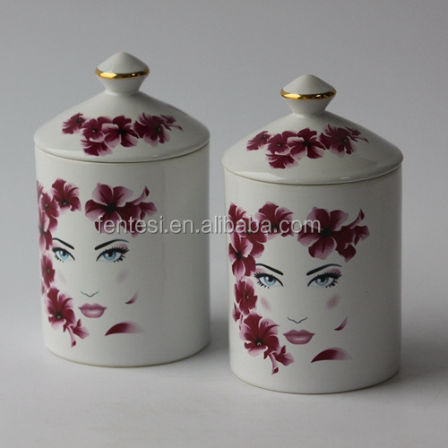 Wholesale Custom Luxury Home Fragrance Ceramic Jars Scented Soy Wax Candles for Mother's Day