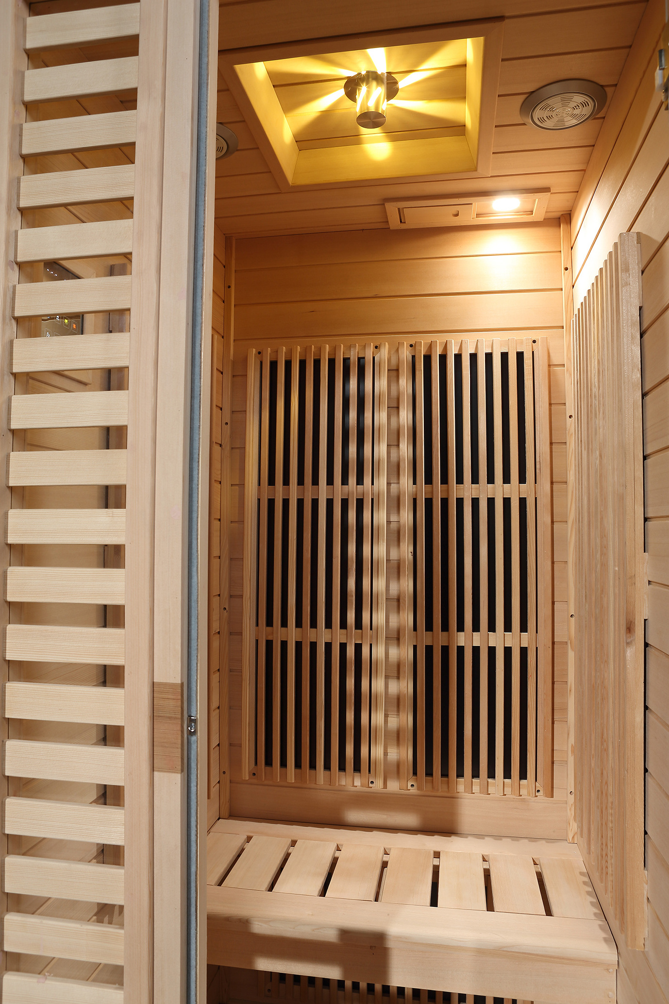 Solid Wood 1 Person  Hemlock All Carbon Heaters Far Infrared Dry Steam Sauna Infraort Kabin