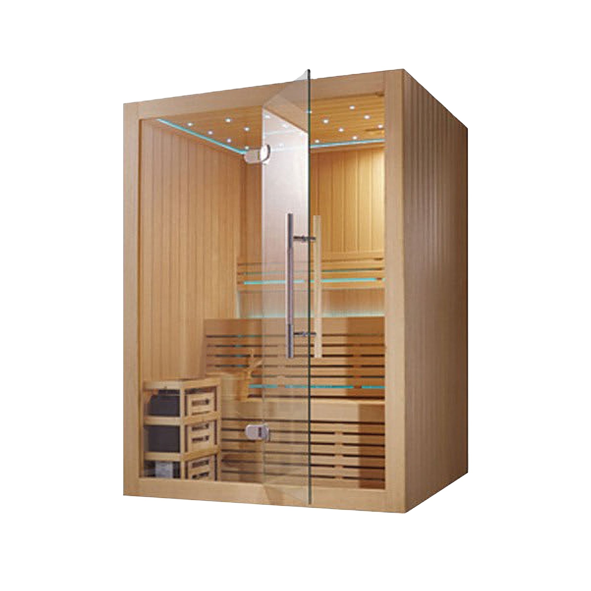 DYNAMIC SAUNAS FENYA 4 Person Low EMF FAR Infrared Carbon Canadian Hemlock Sauna Rooms