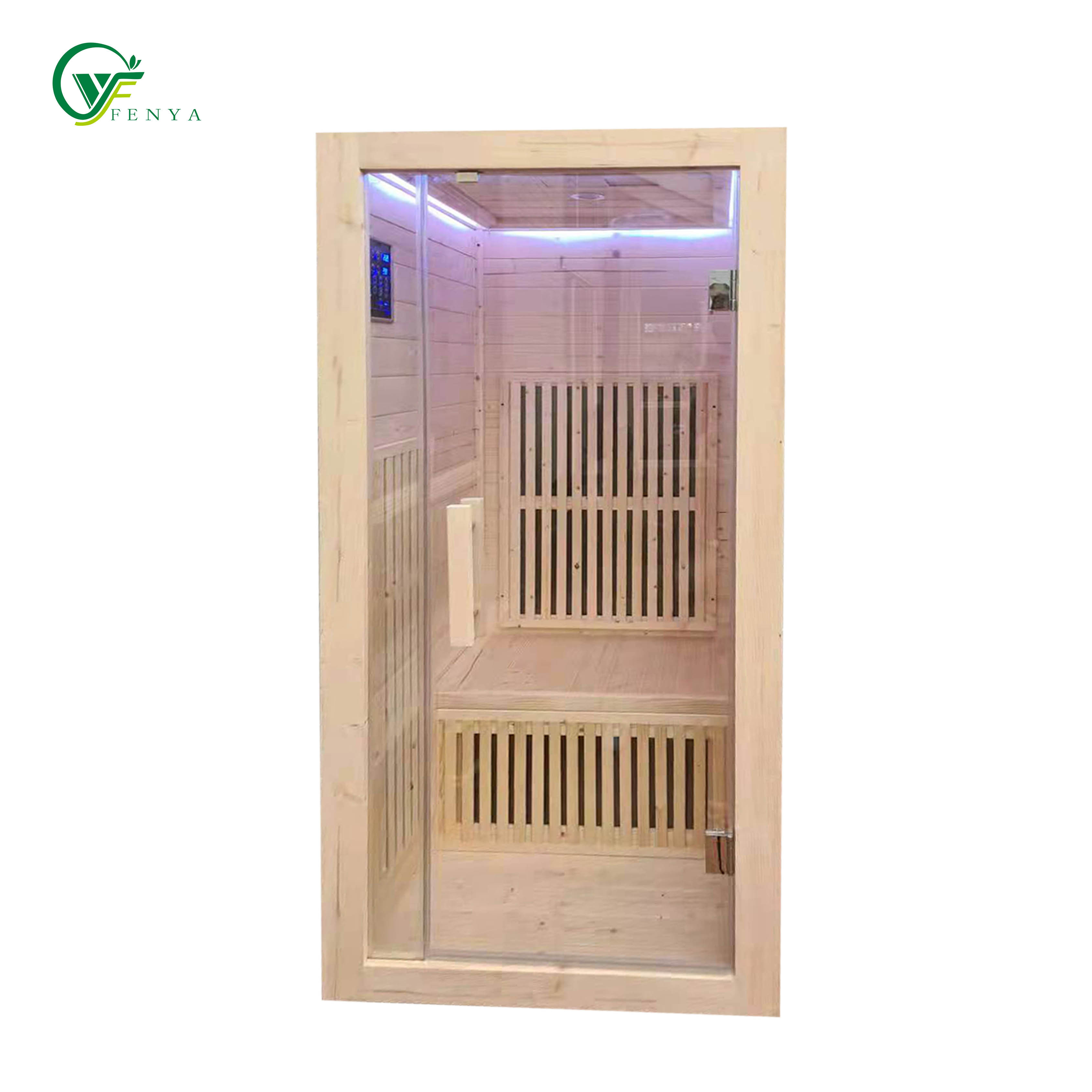 Factory Wholesale Finland White/ Hemlock/ Red Cedar Wood Sauna Infrared