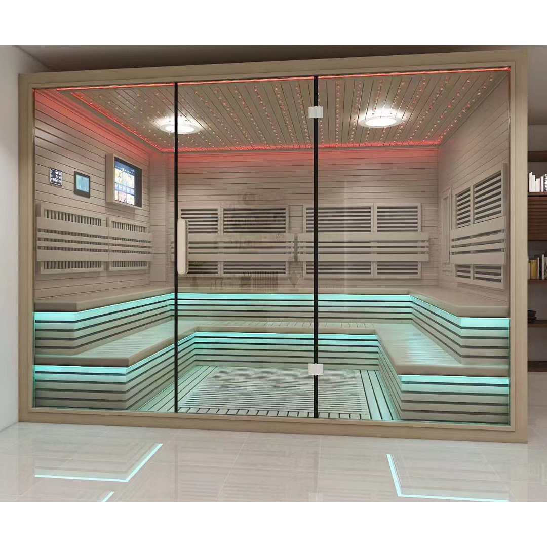 Customized Large Size Hotel Spa Commercial Use Health Far Infrared Dry Sauna for 10 Person