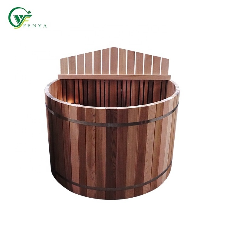 Portable 4 Person Wood Burning Garden Outdoor Wood Fired Steam Sauna Hot Tub Spa Bathtub