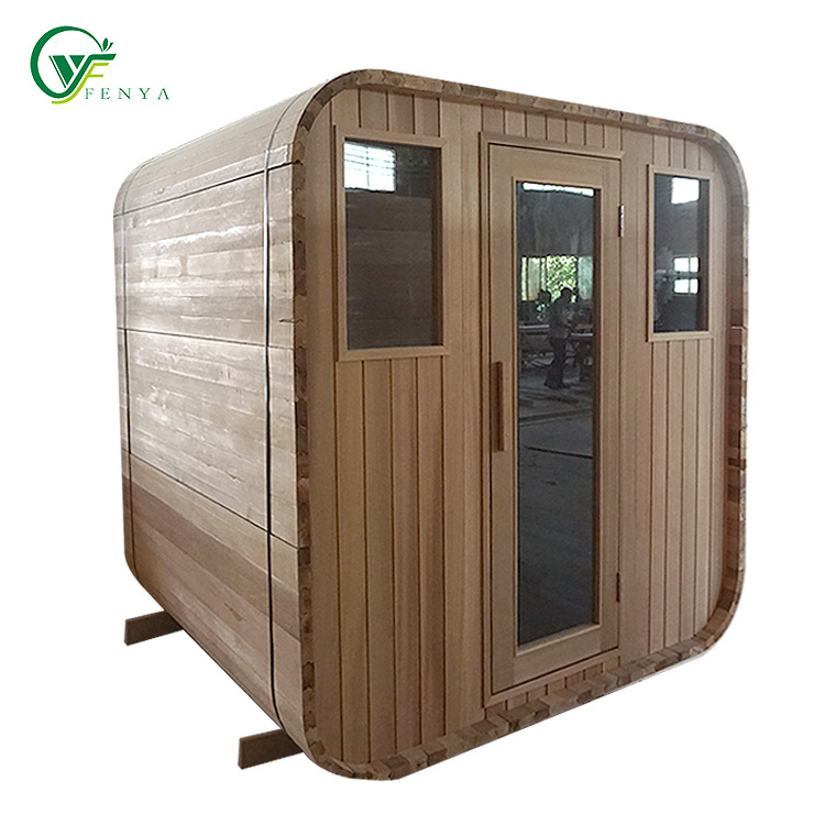 2-4 Person Steam Box Infrared Cube Sauna Equipment for Sale Glass Sauna Door Tempered Glass Barrel Sauna Room