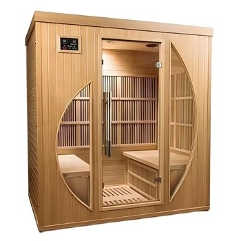 High Quality Large Size Solid Traditional Sauna Cabin Red Cedar Home Indoor Infrared Wood Steam Sauna Room