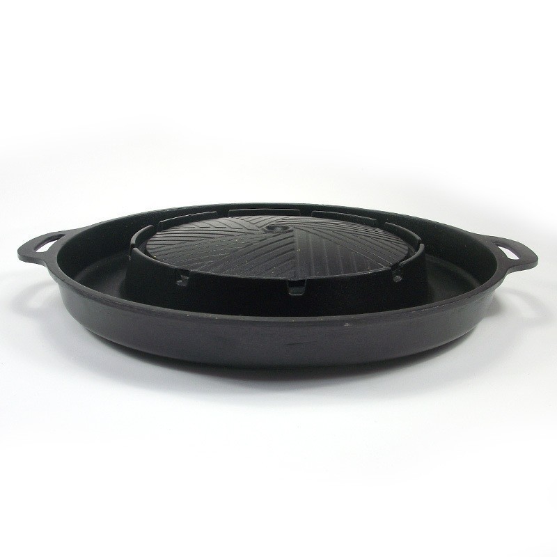 Good quality stainless steel 22cm-40cm red handle pan non stick frying seafood paella pan