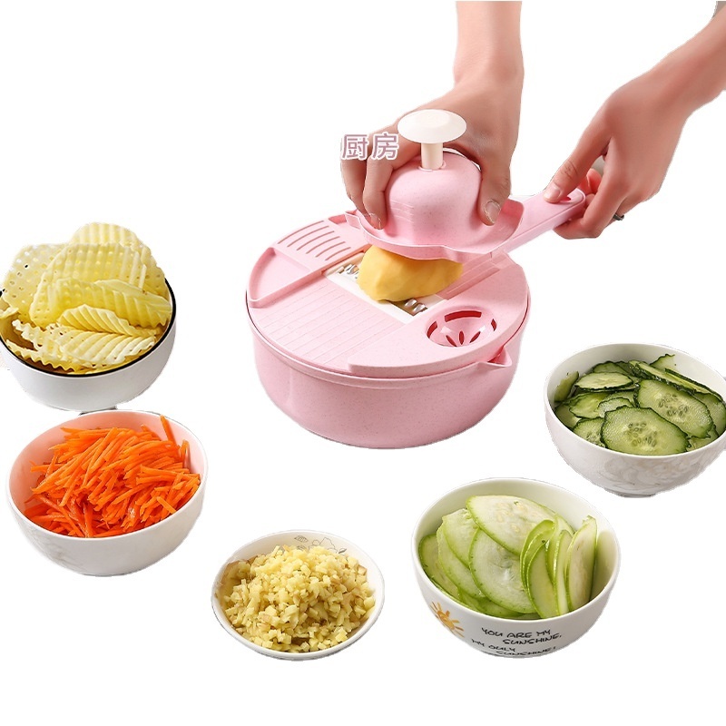 Multi-Functional Stainless Steel Plastic Blade Vegetable Cutter Easy-to-Use Household Potato Filaments Kitchen Slicer