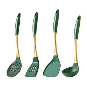 OEM/ODM Kitchen gadgets Silicone kitchenware set household non-stick pan stainless steel cooking spatula