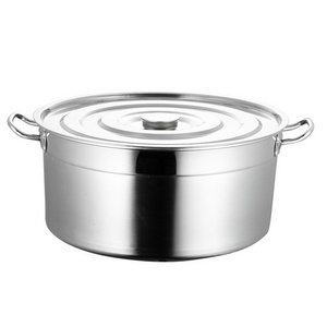 Restaurant equipment metal soup pot stainless steel two flavor hot pot shabu pot