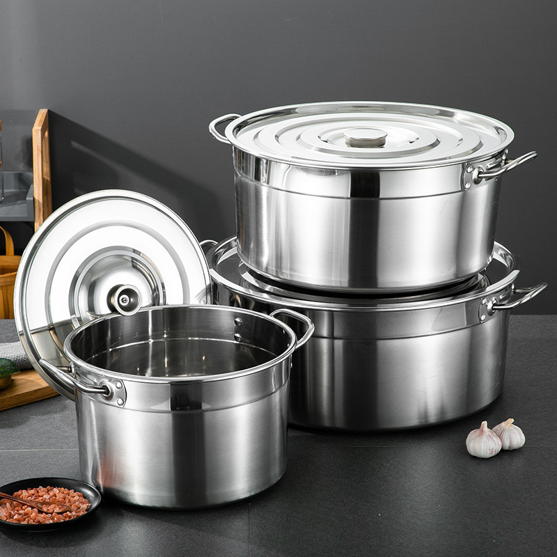 Restaurant equipment metal soup pot stainless steel two flavor hot pot shabu pot