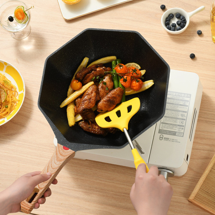 Medical Stone Non-stick Pan No Lampblack Pan Medical Stone Wok Frying Pan Boiler Stove Dual-use Pot Wholesale