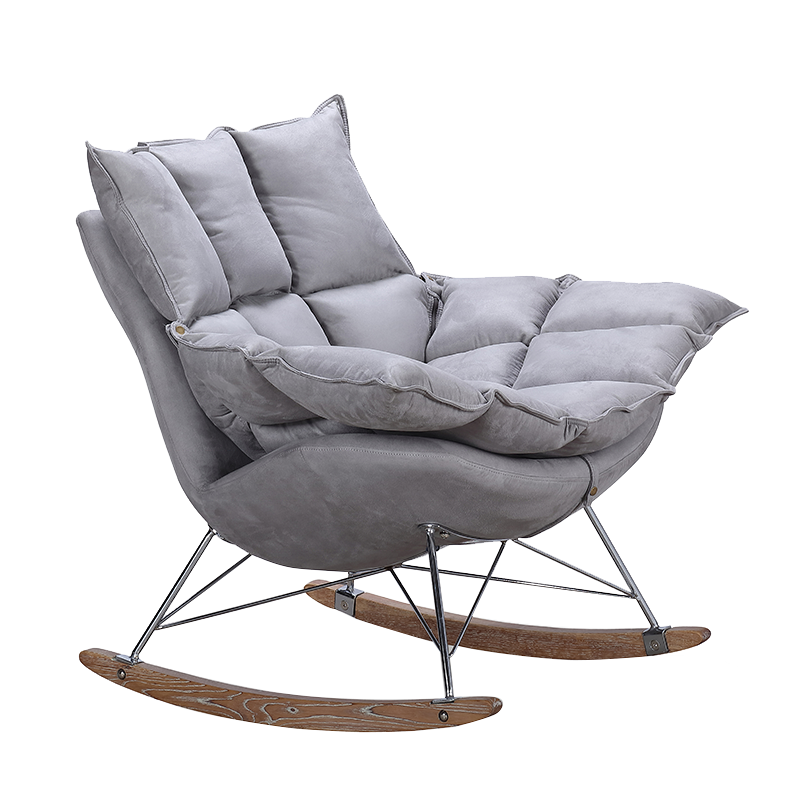 scandinavian lounge chairs leisure living room velvet fabric floating clouds Rocking chair