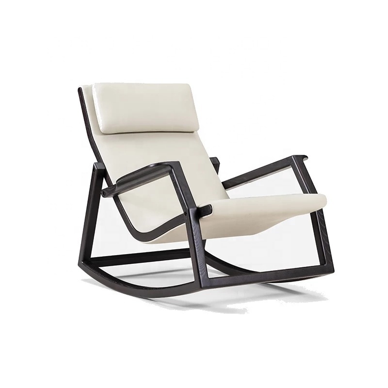 italian design wholesale price white wooden rocking chair luxury lounge chair design