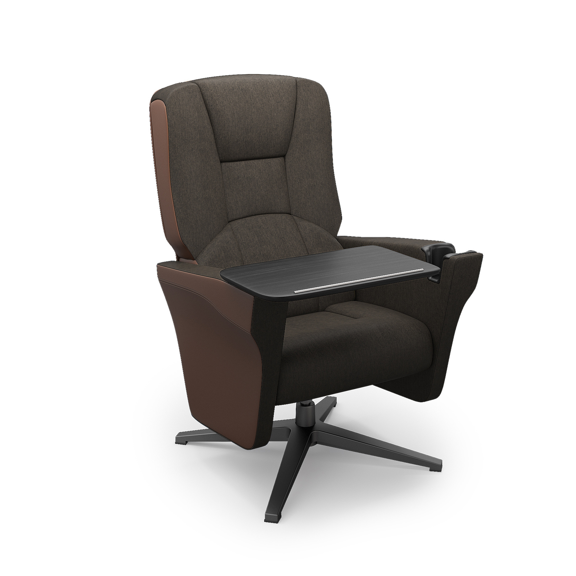 Home Theater Chair Milano Glide Fabric/Leatherette Removable Table Practical Choice For Multitasking And Efficiency