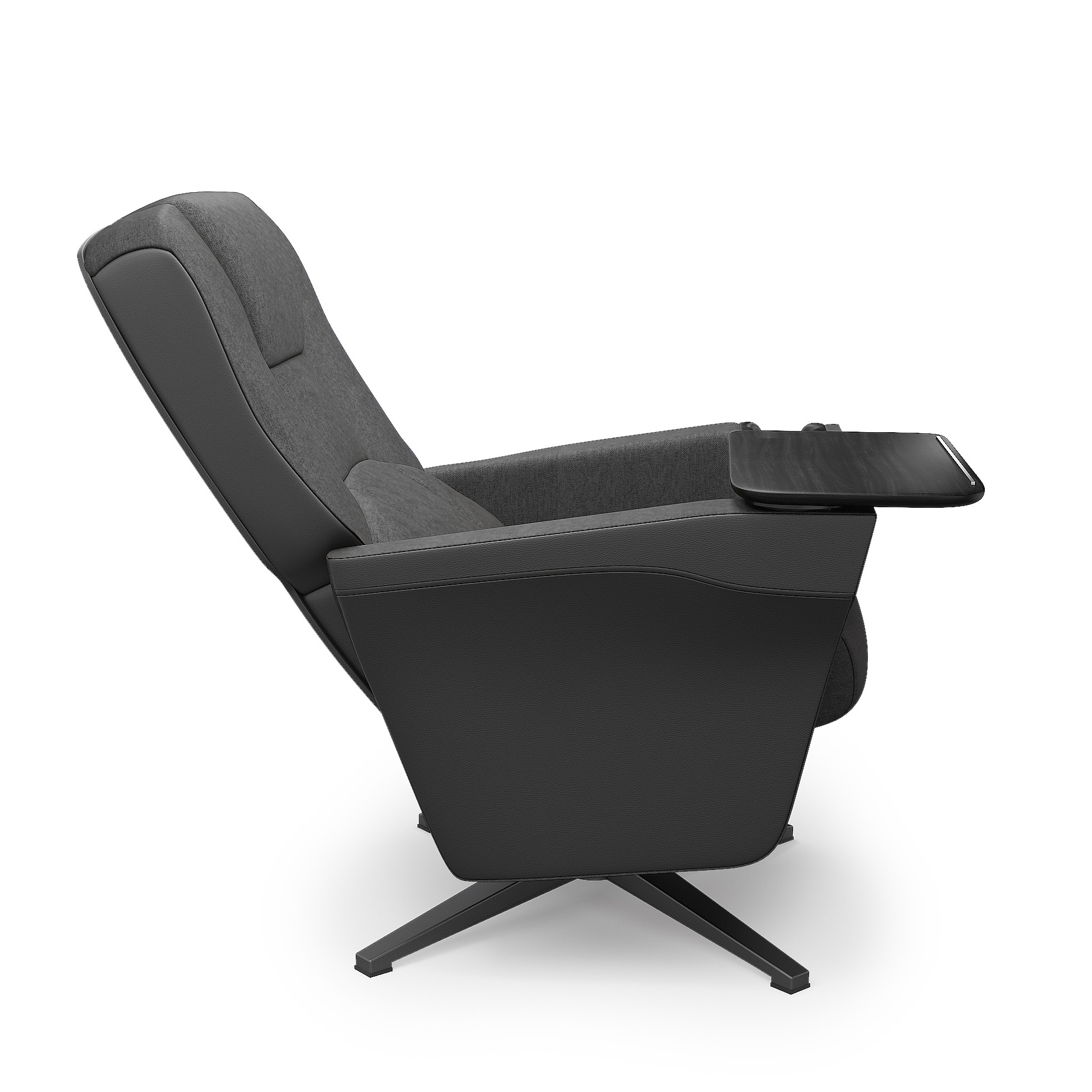 Home Theater Chair Milano Glide Fabric/Leatherette Removable Table Practical Choice For Multitasking And Efficiency