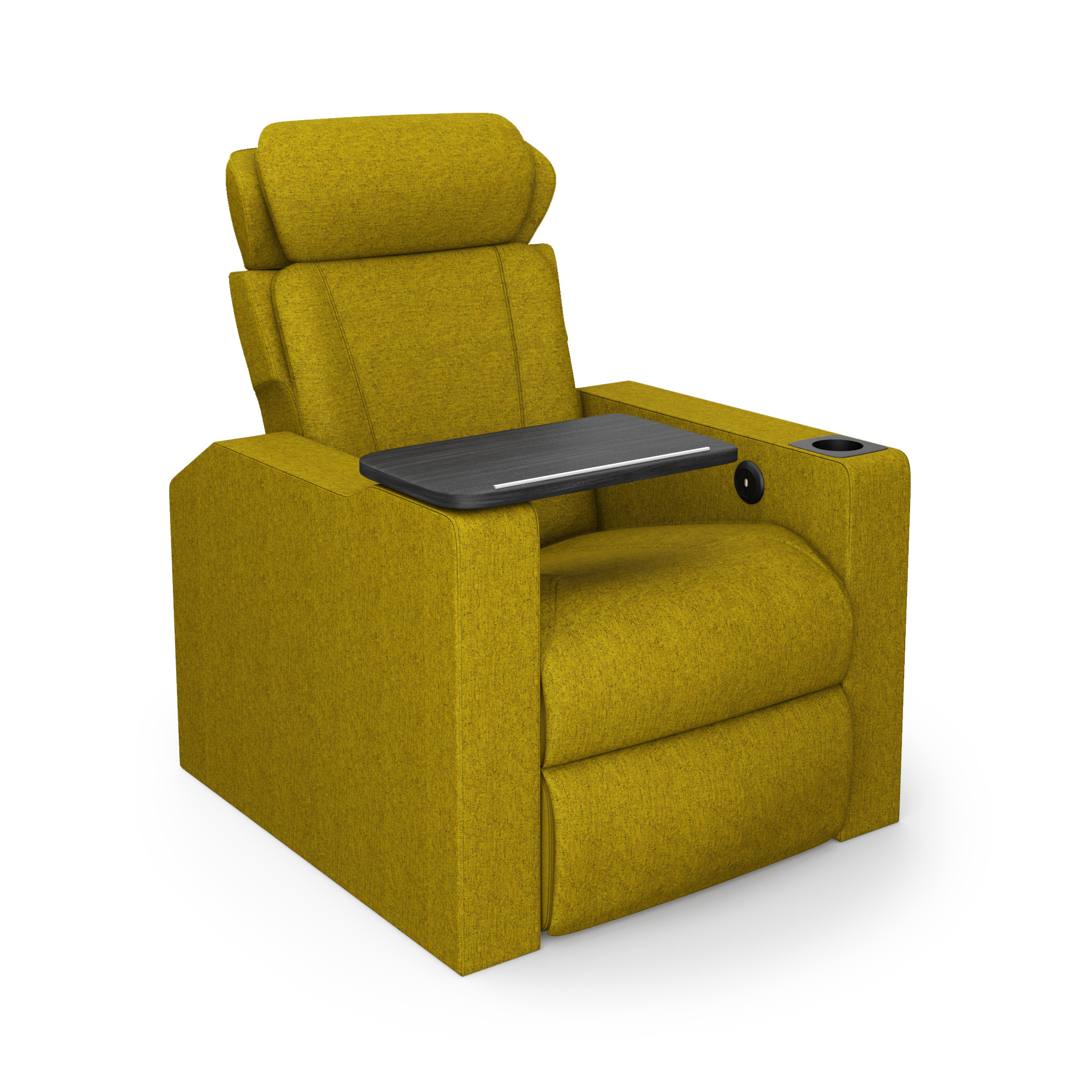 Home Theater Cinema Chair Recliner Fabric/Leatherette Removable Table