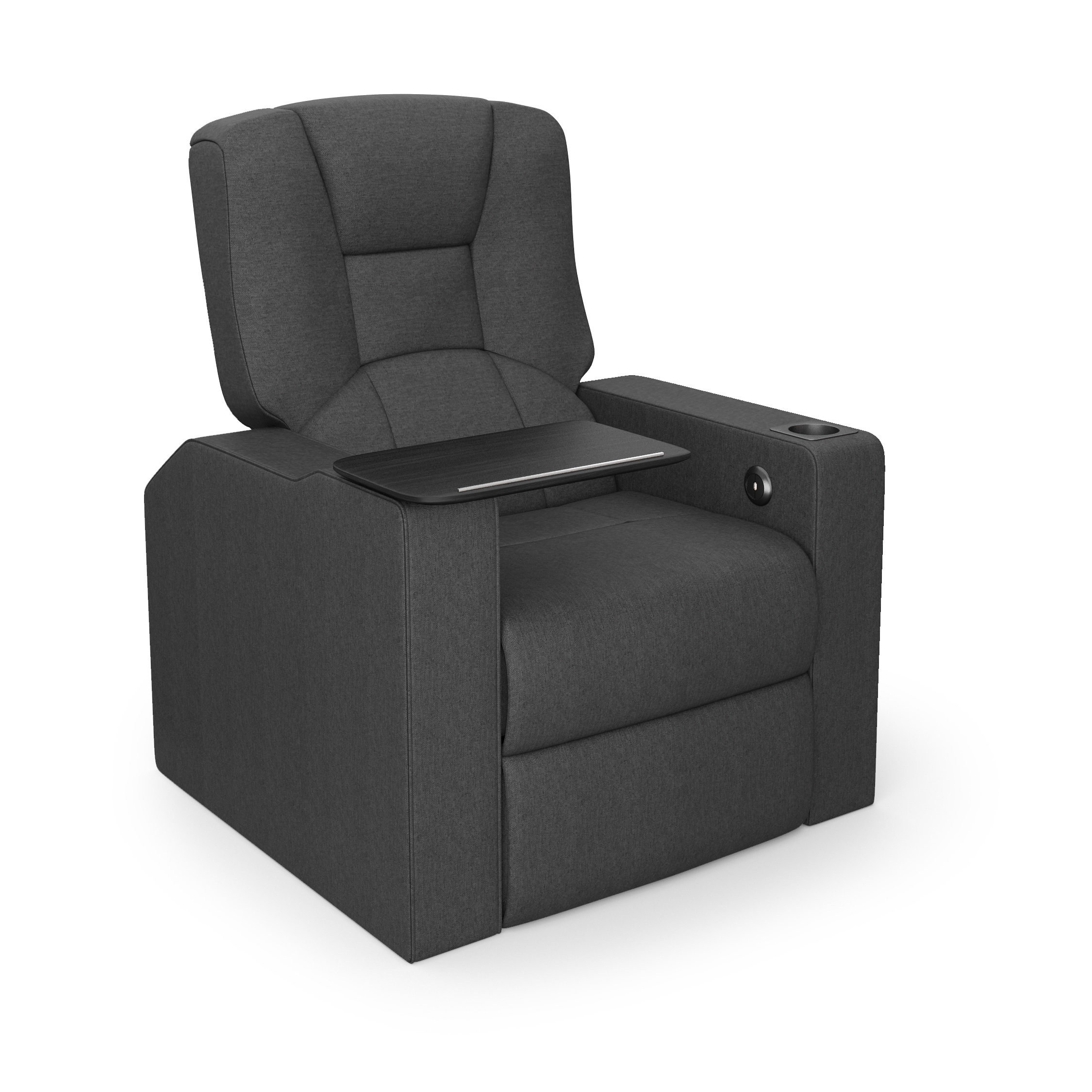 Sleek and Modern Milano Recliner Fabric/Leatherette Removable Table With Aesthetic Appeal Ideal Choice For Work