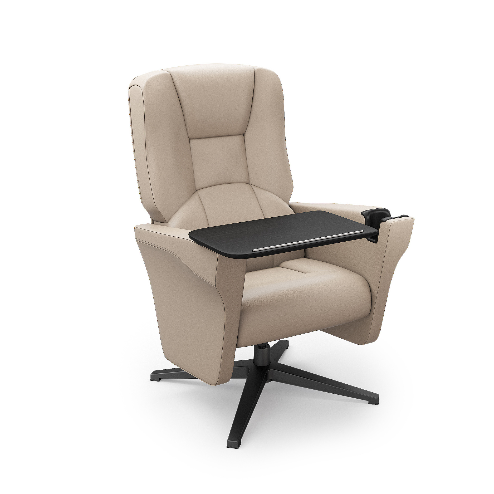 Home Cinema Chair Milano Glide Full Leather Removable Table