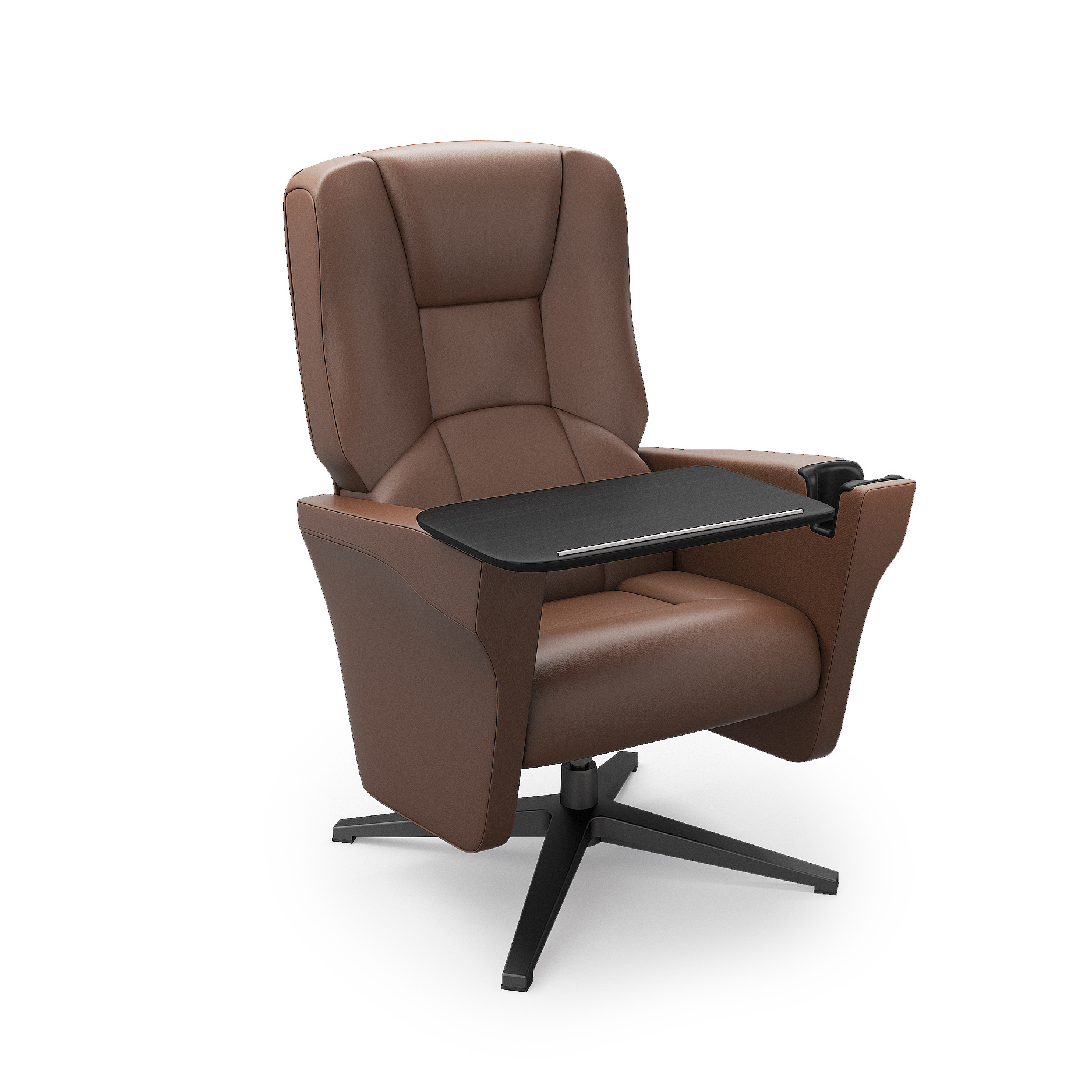 Home Cinema Chair Milano Glide Full Leather Removable Table