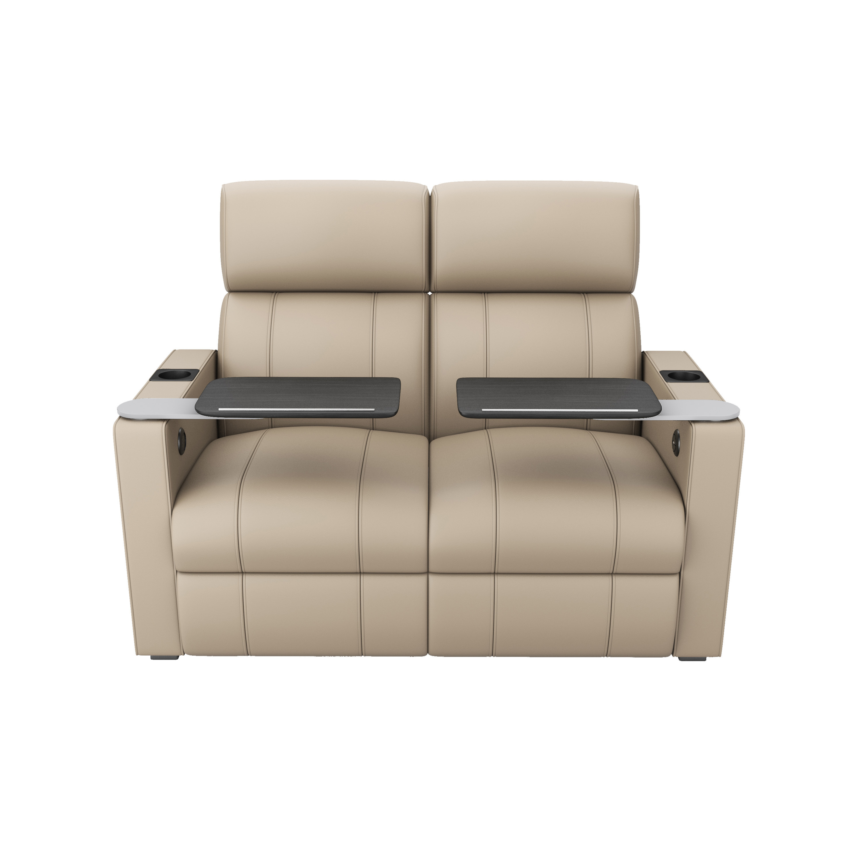 Private Label Verona Twin Recliner Fabric/Leatherette Double Action Table Provide Comfort For Extended Periods Of Use