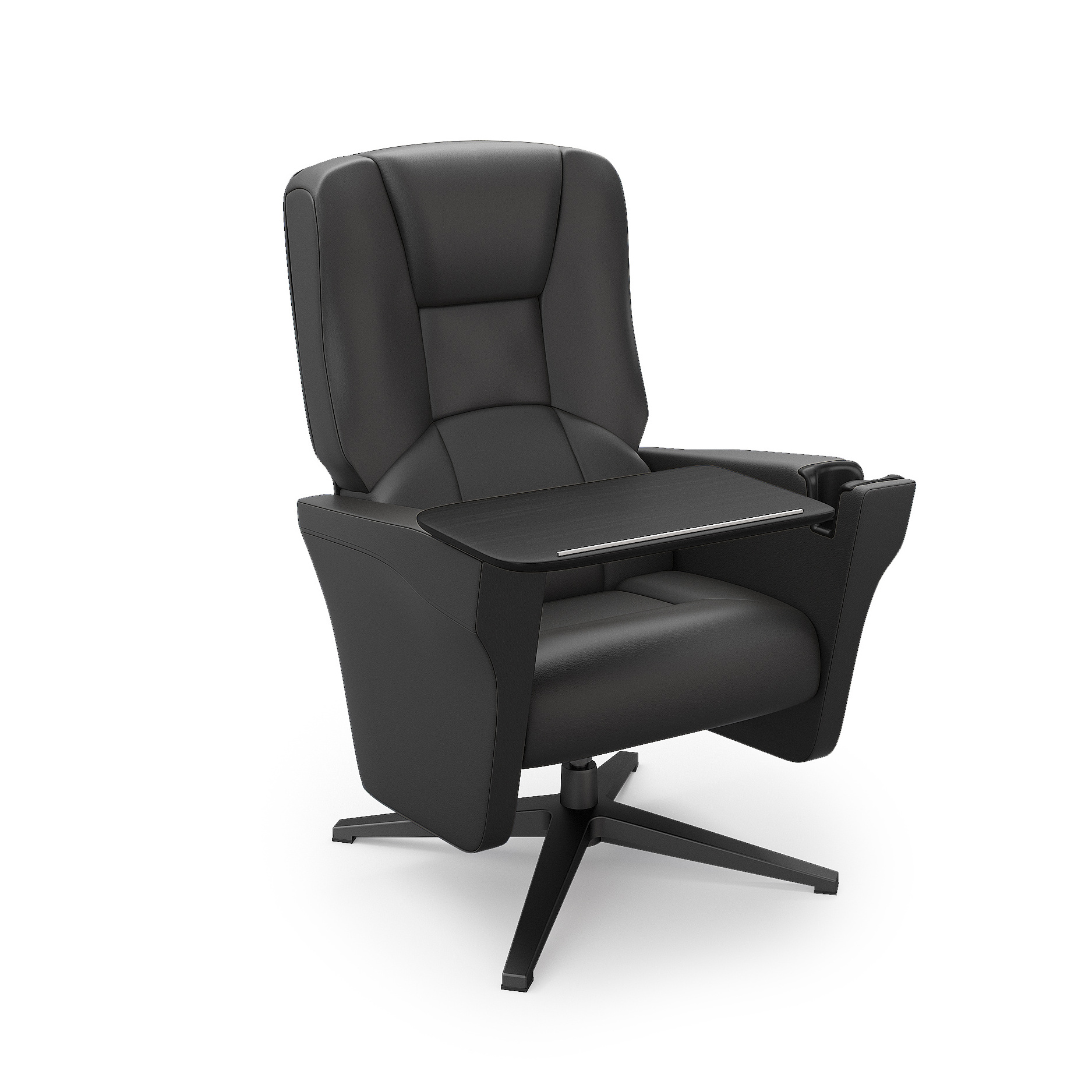 Home Cinema Chair Milano Glide Full Leather Removable Table