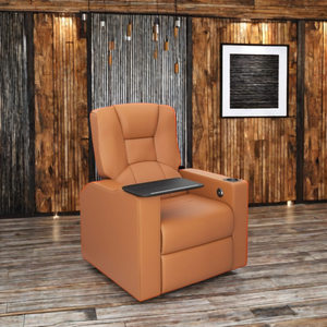 SALE MARCH EXPO!! Sleek and Modern Milano Recliner Fabric/Leatherette Removable Table With Aesthetic Appeal Ideal Choice