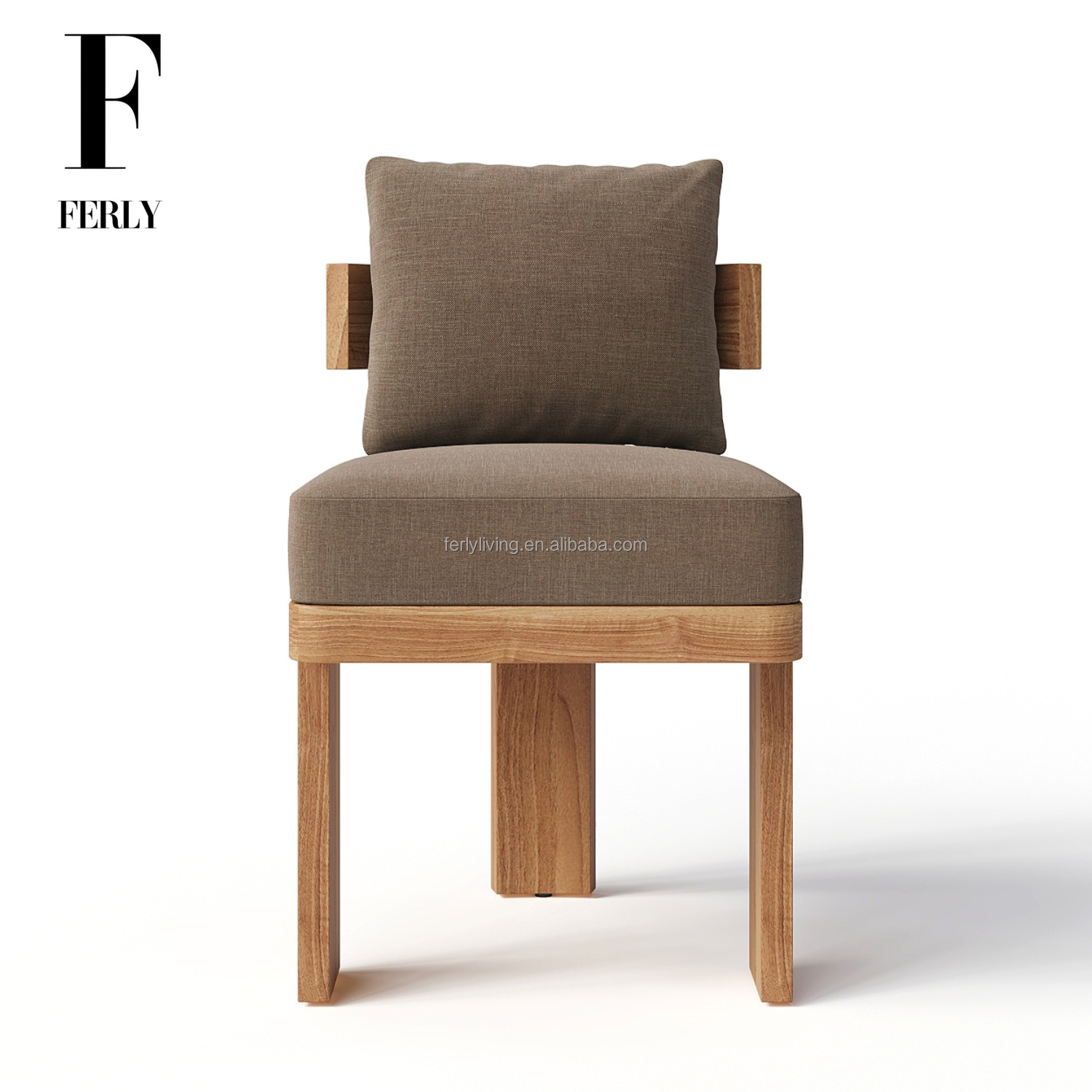 Ferly New Arrival Modern Design Chair Outdoor Garden Furniture Teak Chair With Cushion For Garden