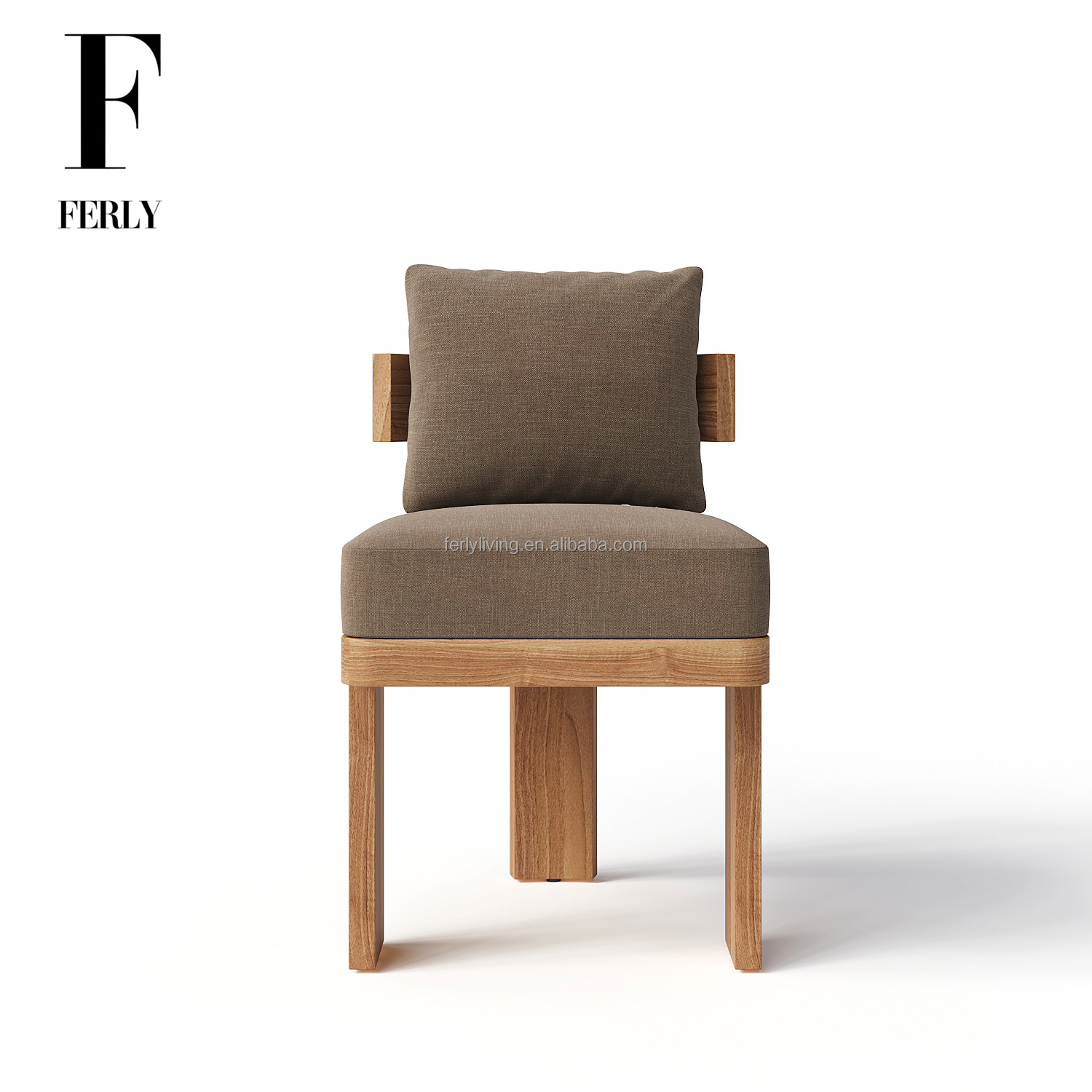 Ferly New Arrival Modern Design Chair Outdoor Garden Furniture Teak Chair With Cushion For Garden