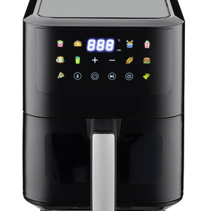 1500W 4.5L smart air fryer with timer and temperature control colorful touch screen with air fry, roast and dehydrate preset