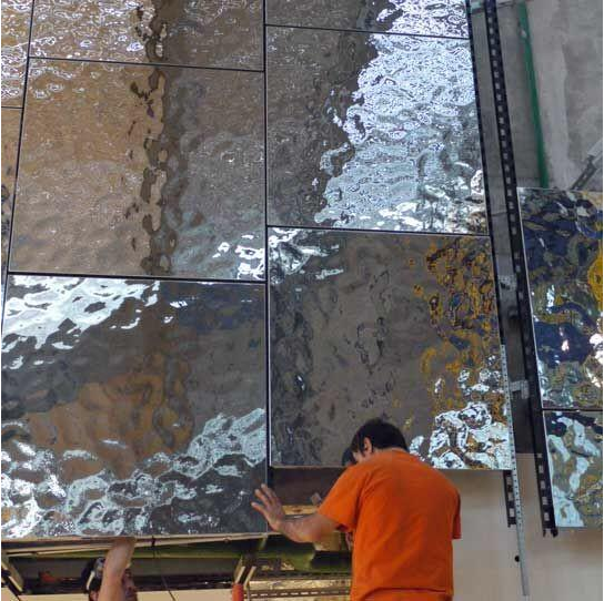 Foshan factory Water Ripple 304 Hammered Stainless Steel Sheet/plate/panel For Wall Cladding Ceiling