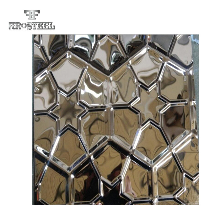 4 feet x 8 feet 201 304 checkered stainless steel sheets 3D plate for hotel decoration