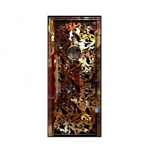 Luxury Furniture Interior Brass Door KTV Soundproof Door With Decorate