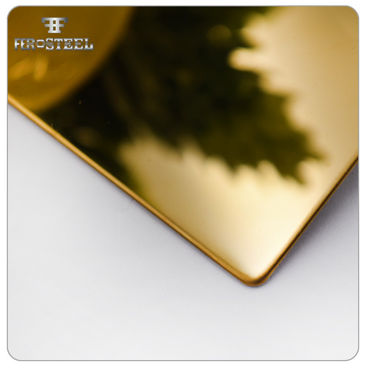 titanium gold coated 201 304 316 stainless steel 8k mirror panels/plates