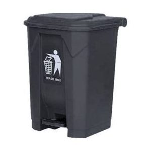 Top Selling Wholesale 30L Plastic Black Garbage Bin Dustbin With Lid waste Container Food Rubbish Bin Recycler Trolley Waste Bin