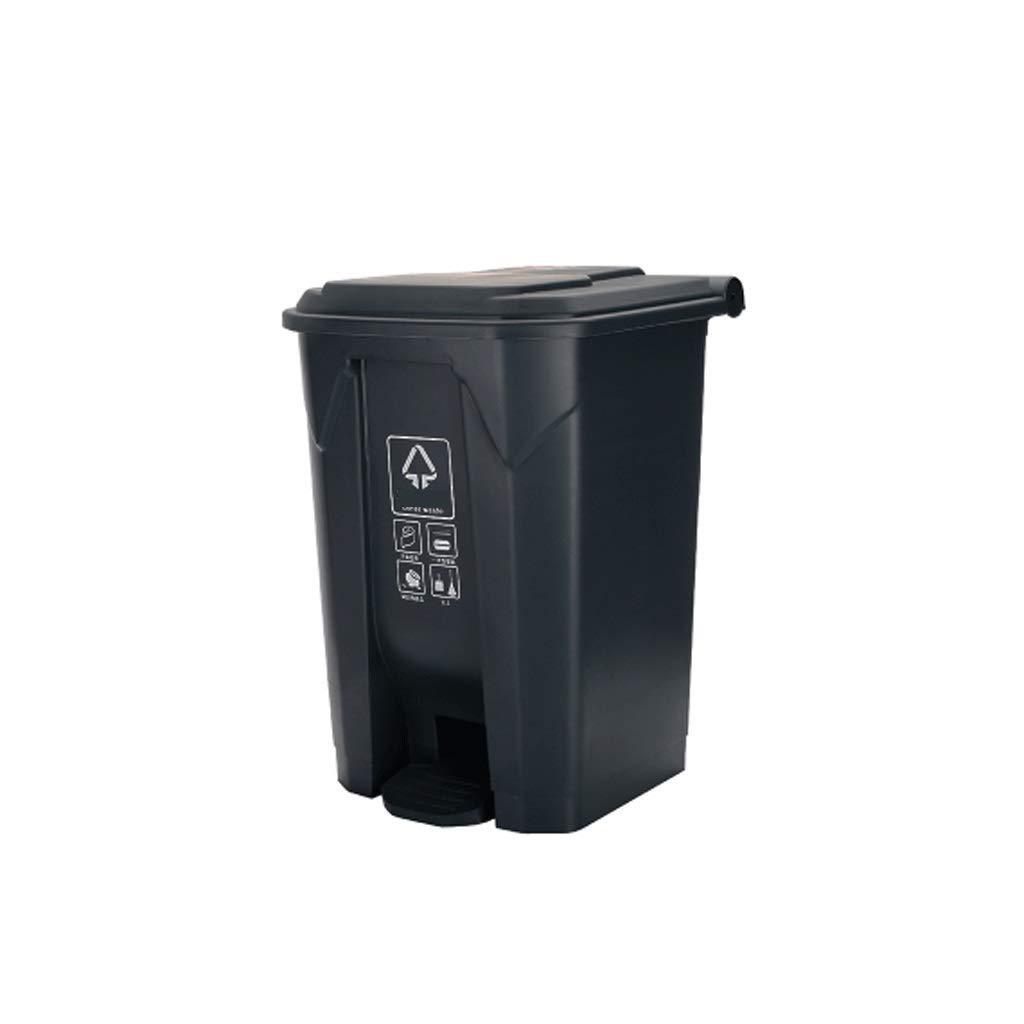 Top Selling Wholesale 30L Plastic Black Garbage Bin Dustbin With Lid waste Container Food Rubbish Bin Recycler Trolley Waste Bin