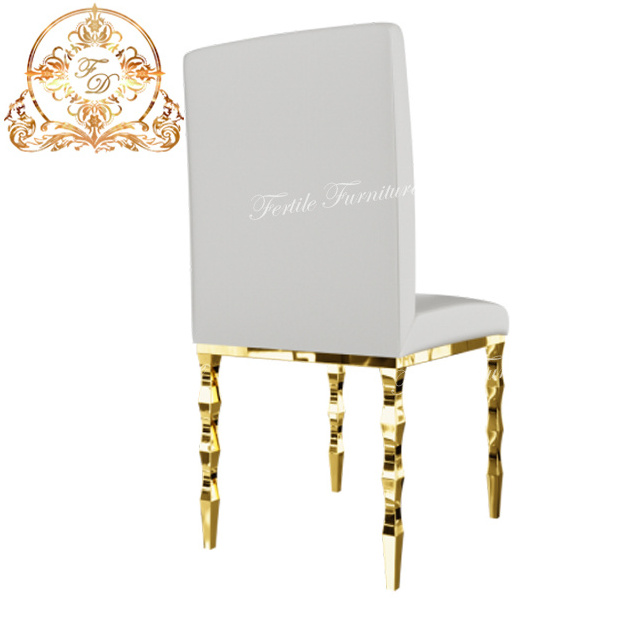 Hotel Dining Furniture Pu Leather Bamboo Leg Luxury Wedding Chair